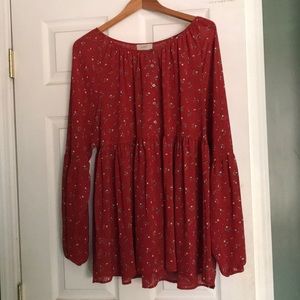 NWT! Long Sleeve Woven Top